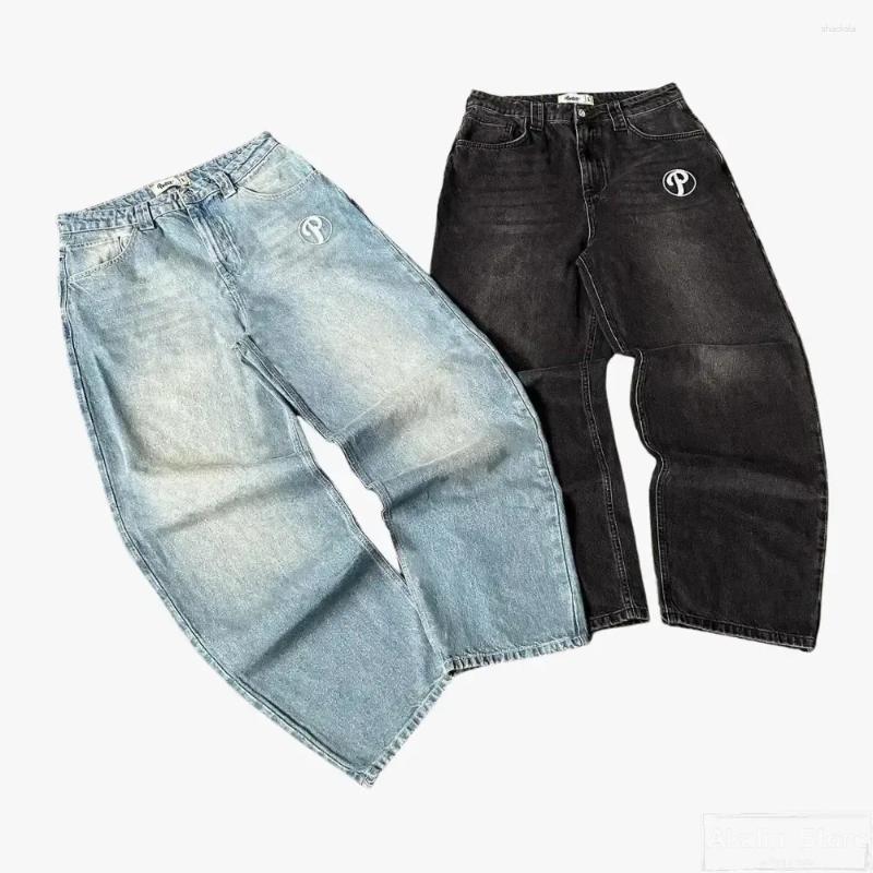 Men's Jeans Harajuku Protect Streetwear Independent Store Drop Cargo Sweatpants Y2K Women Pants Embroidery Baggy