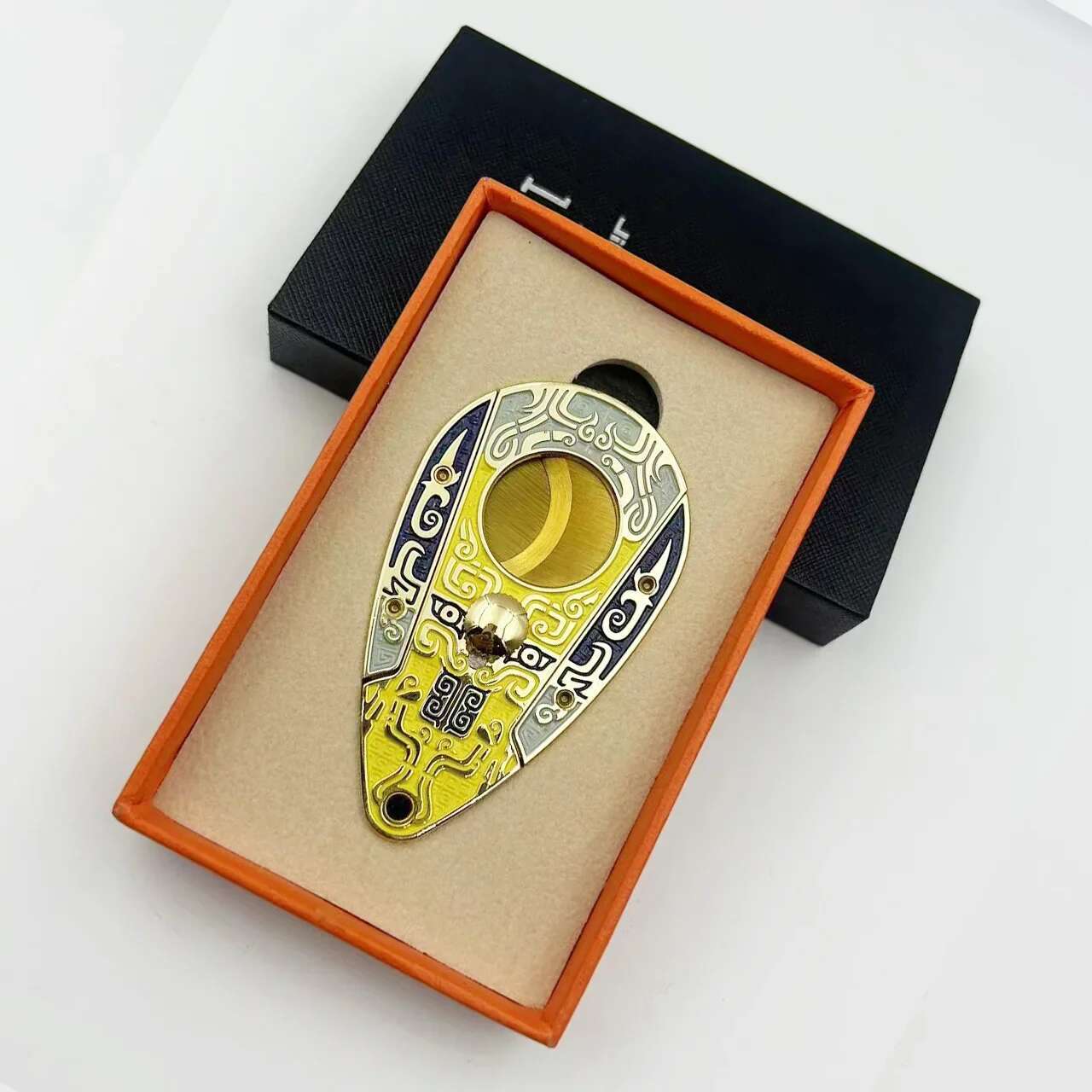 Stainless Steel Cutter Double-Edged Metal Tool S Clip Scissor Guillotine Puncher Cutting Knife Cigar Accessory