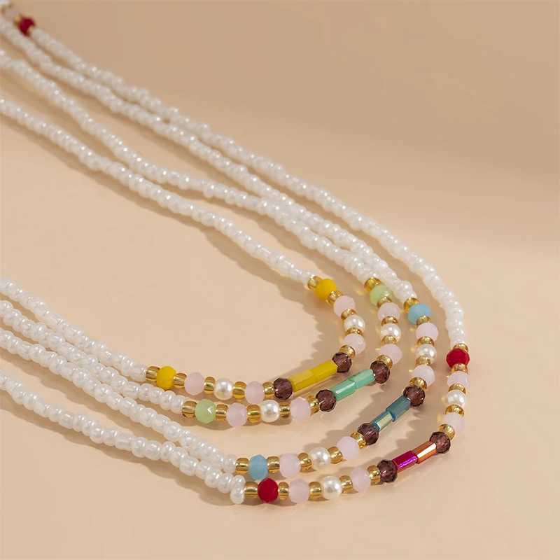 RAKOL Fashion Attractive Ethnic Waist Chain For Women Multicolor Imitation Pearl Plastic Waist Chain Vacation Party Jewelry GiftXJ250224