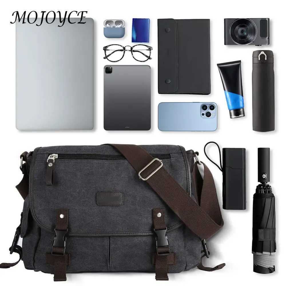 laptop shoulder bag with multiple pockets waterproof 14 inch laptop bag school work adjustable shoulder strap Z250225