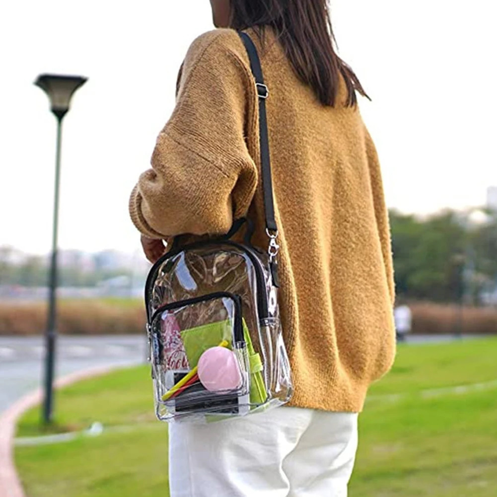 Women Shoulder Bags PVC Clear Single Shoulder Purses Stylish Handbag Women Clear Bag for Ladies Outdoor Shopping 250221