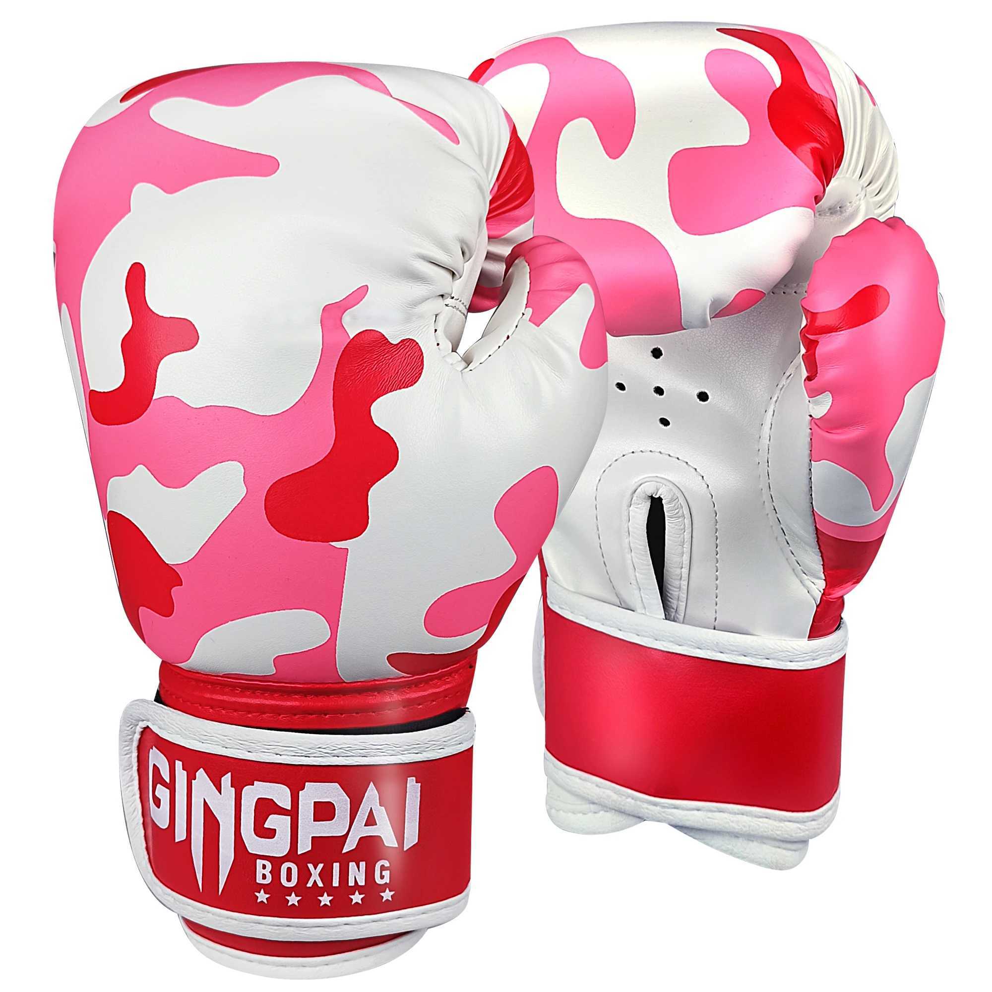 Hot Sale 1 Pair Pink Kids Gift Children Kickboxing Kick Box Training Punching Sandbag Sports Fighting Gloves MMA Boxing Gloves M250225