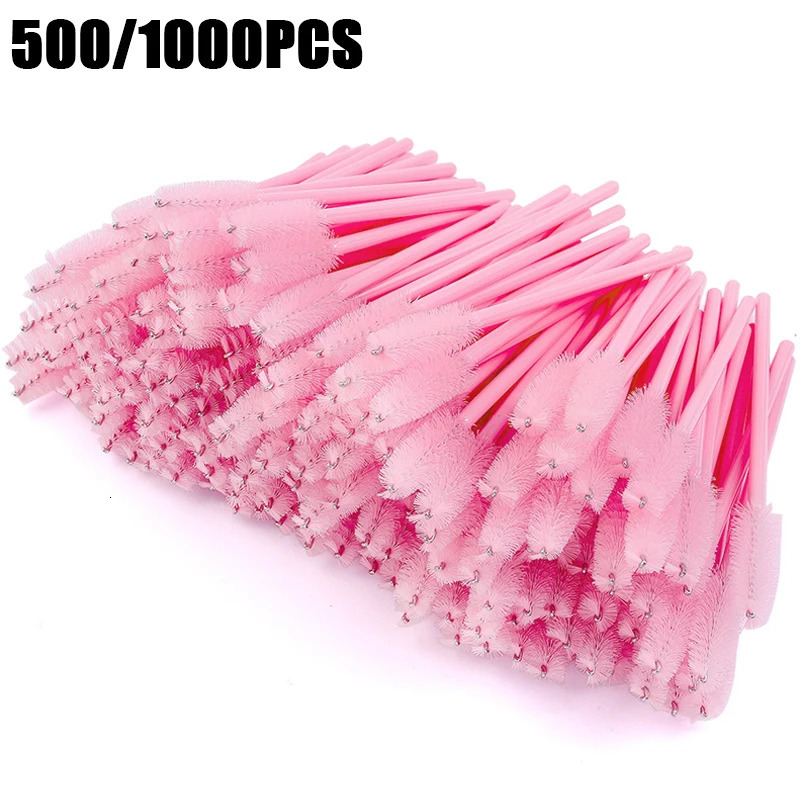 500/1000pcs Eyelash Brushes Wholesale Disposable Eyelashes Mascara Brushes For Eye Lashes Extension Eyebrow Wands Makeup Tools 250224