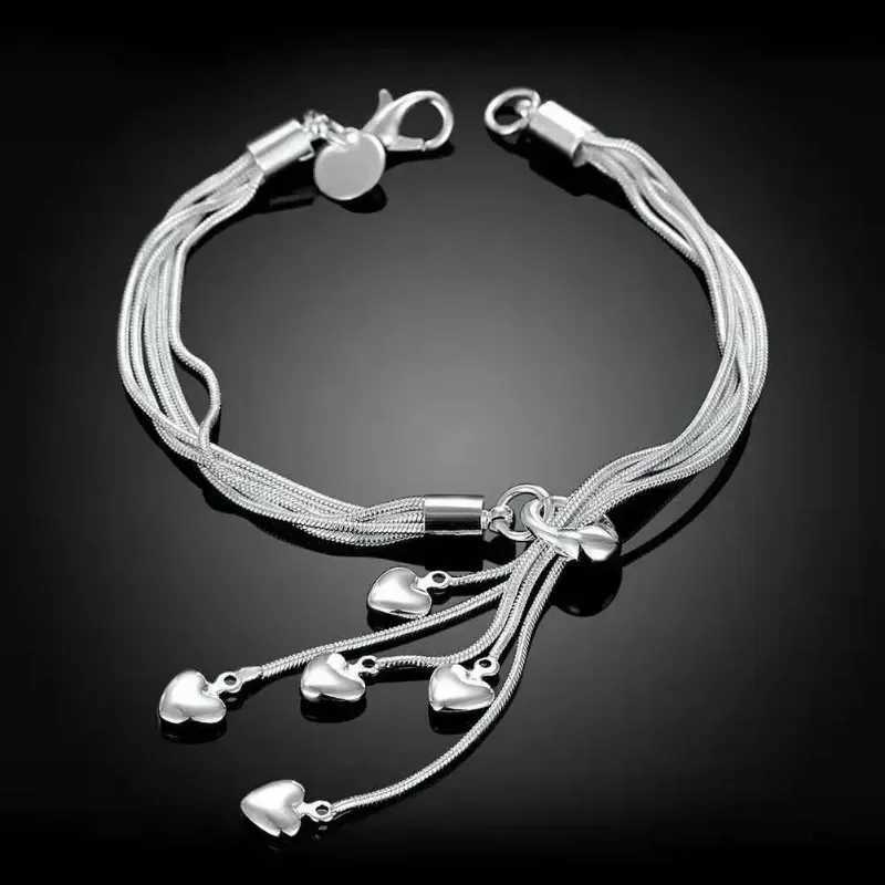 925 Sterling Silver Bracelet Woman Vintage Luxury Original Jewelry Accories Fashion Designer Party Wedding Jewelry Gifts 2024XJ250225