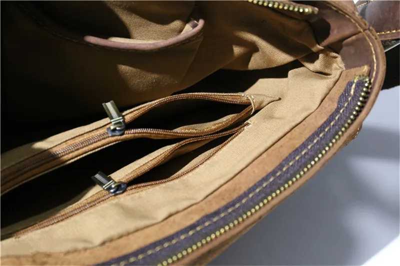 Fashion Trend Crazy Horse Cowboy Shoulder Bag Outdoor Leisure Daily Designer Natural Leather Messenger Bag Z250225