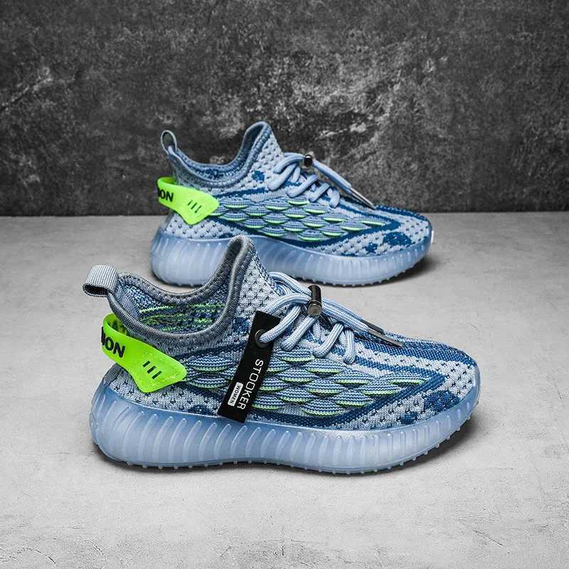 New Young Children Sneakers Boys Girls Coconut Casual Shoes Kids Breathable Flying Knit Trainers Lightweight Sole Running Shoes W250225