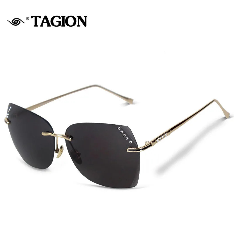 Rimless Sunglasses Women Retro Glasses Female Gradient Classic Points Oculos Gafas De Sol Para Mujeres 6833 250218