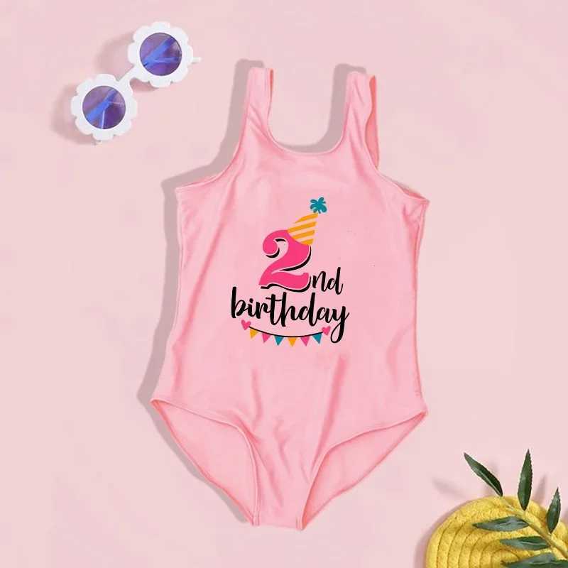 Its My 3rd Birthday Girls Swimsuit Birthday Princess One Piece Swimwear Childrens Bikini Kids Pool Party Outfit Swim Clothes X250224