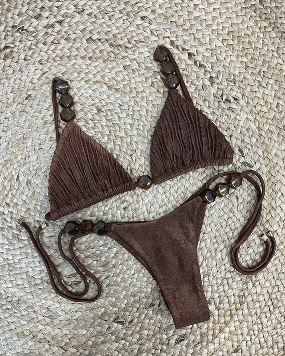 2024 Sexy Bikini Set High Waist Golden Printed Women Swimwear Push Up Bikinis Swimsuit Female Biquini Bathing Suit 250224