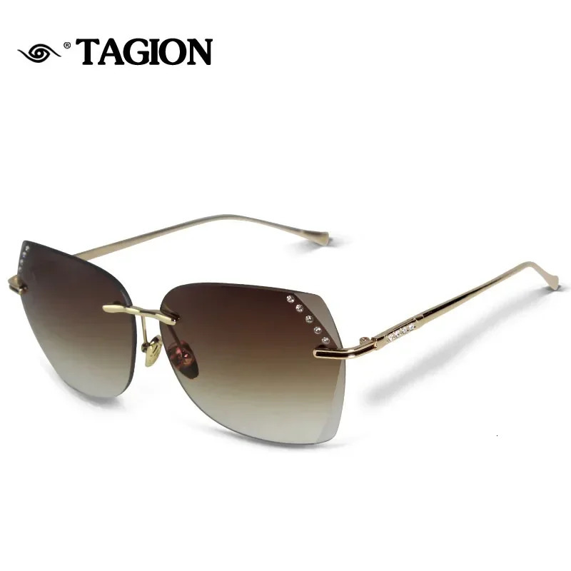 Rimless Sunglasses Women Retro Glasses Female Gradient Classic Points Oculos Gafas De Sol Para Mujeres 6833 250218