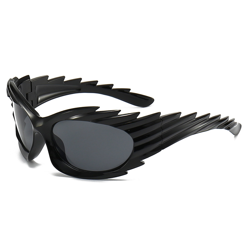 European and American personality wing cycling sunglasses shape ins fashion sunglasses female thorn hedgehog Y2K sunglasses