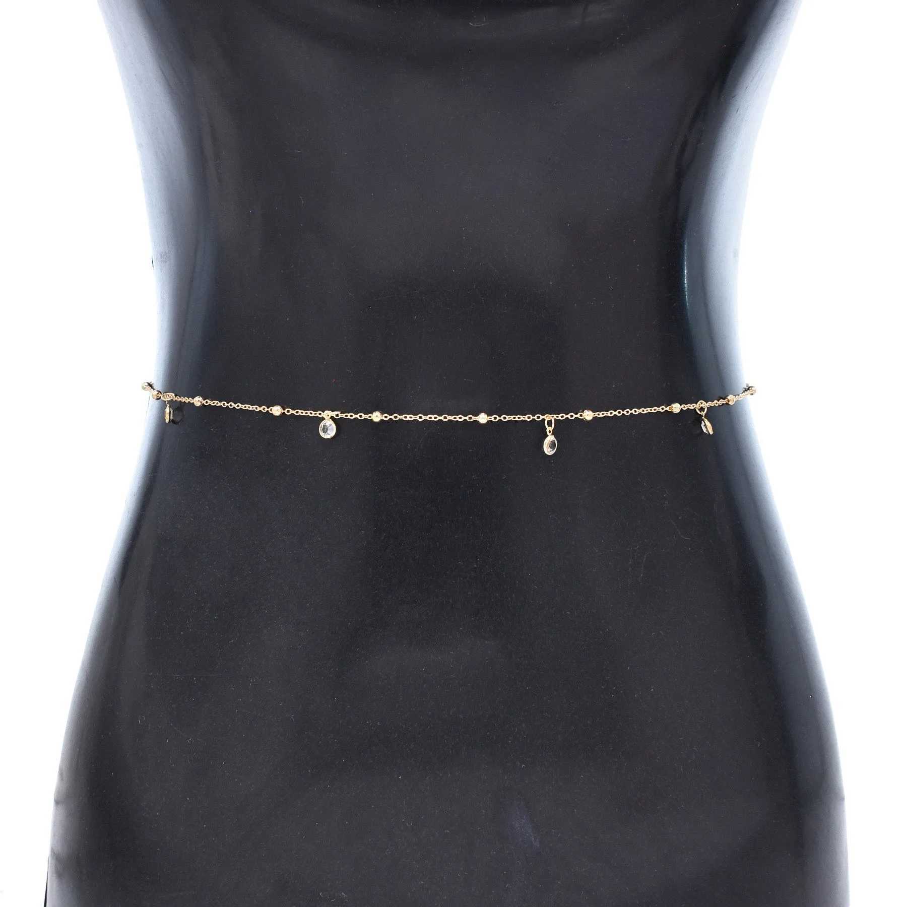 New Gold Thin Girls Belt Womens Fashion Balls Waistchain Vintage New Gold Color Boho Trendy JewelryXJ250224