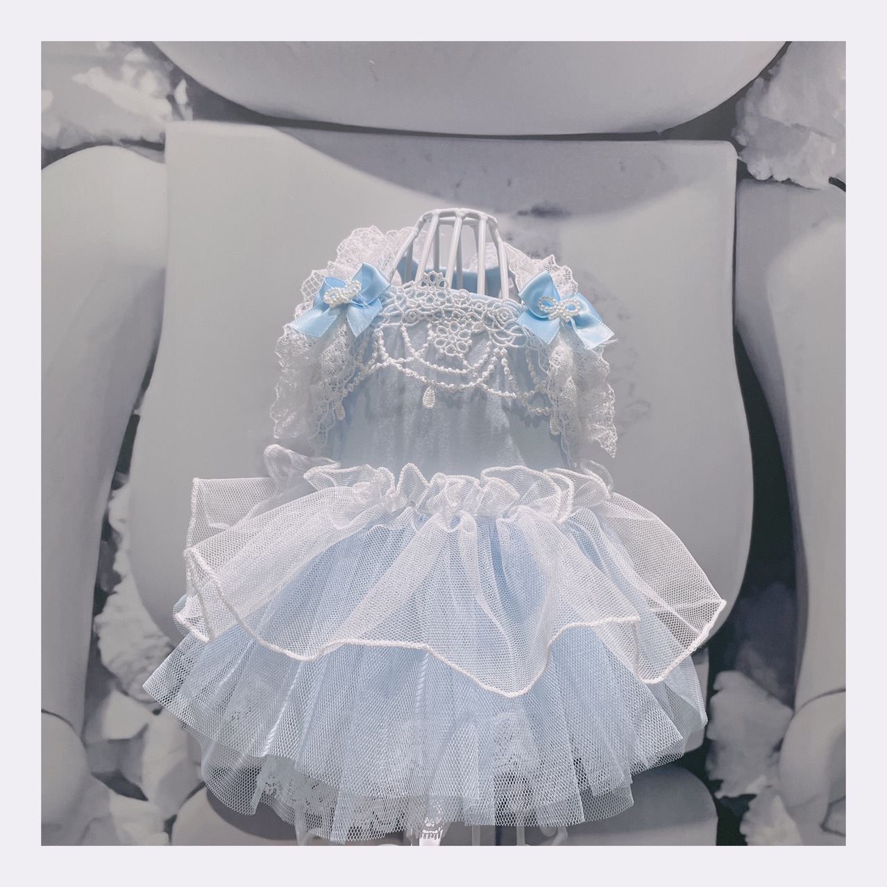 Designer Princess Dog Lace Dress Spring Summer Pet Dresses Sweety Butterfly Party Clothes for Small Dogs