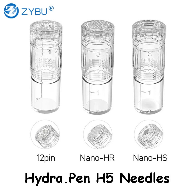 50Pcs Hydra Pen H5 Microneedle Cartridge 4-pole EMS Microcurrent Microneedling 12pin 24pin 36pin HS HR for Dermapen H5 Hydra.Pen H3 Nano-HR Nano-HS H1