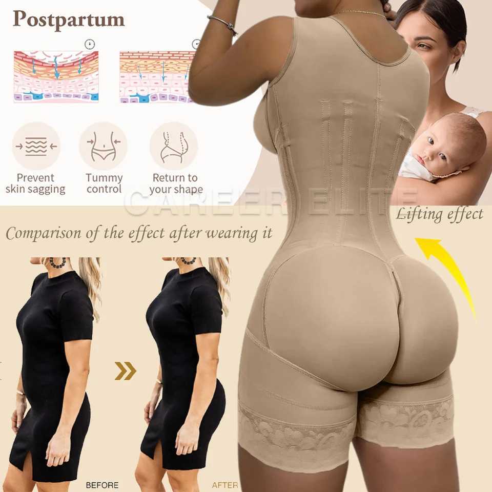 New Arrival Bbl Double Compression Full Body Stage 2 Womens Body Shapewear Bodysuit Ass Stuff Push Up Flat Stomach Modeling Corset Z250225