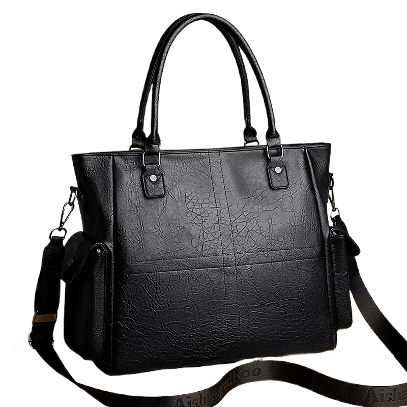 Women High Quality Leather Top-Handle Large Handbag Designer Ladies Commuting Crossbody Bags And Purse Sac