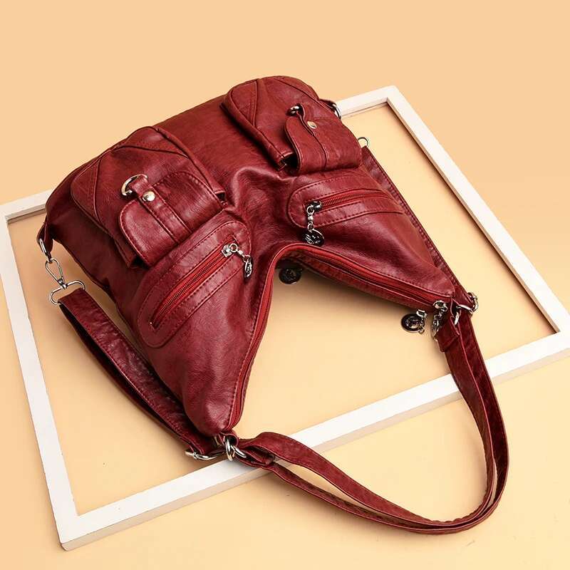 Large Multifunction Women Backpacks Leather School Bags For Teenage Girls Shoulder Bag Ladies Travel Backpack Mochilas