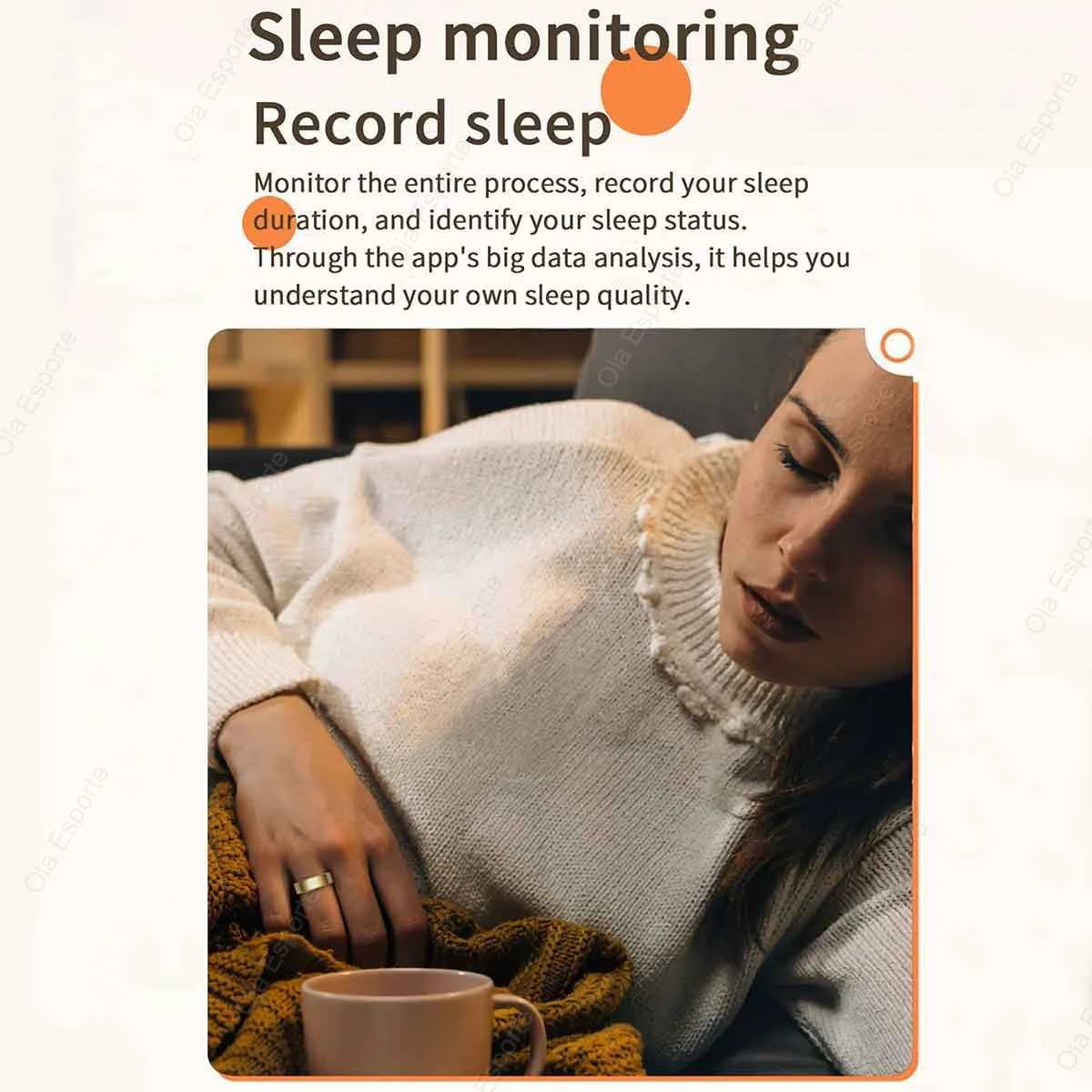 2025 Xiaomi Samsung Ring Mens Bluetooth Health Monitor IP68 and 5ATM Waterproof Multi sport Mode Smart Ring W250225