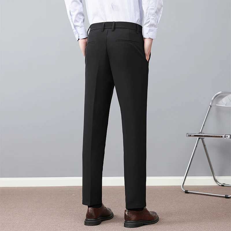 Brand clothing Spring clothing formal ankle pants mens business elastic waist set Korean style Trousers Plus size 27 40 42 W250225