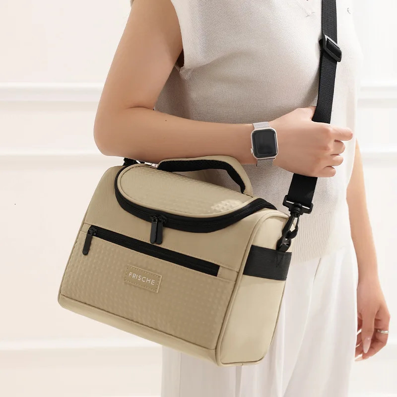 Tote Cooler Lunch Bags Portable Outdoor Picnic Office School Insulation Bag with Shoulder Strap 250224