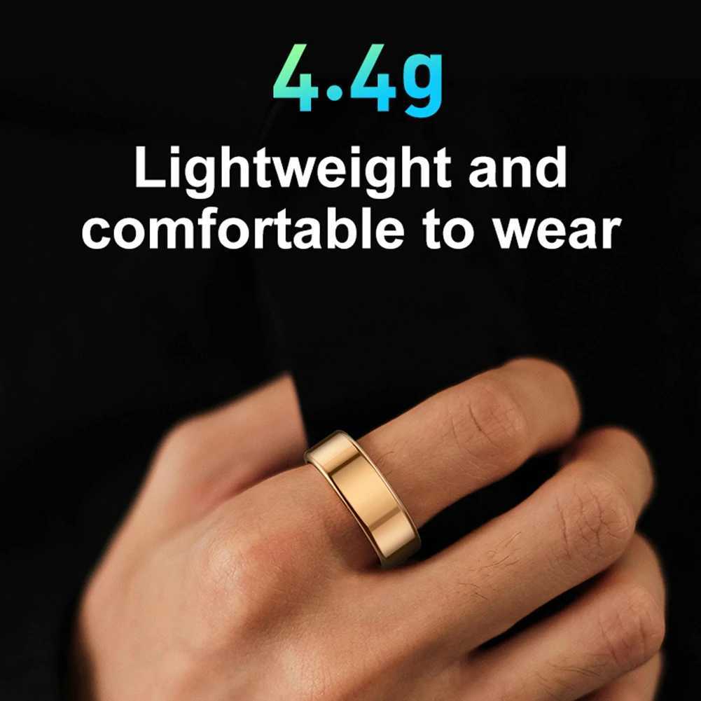 R02 smart ring military grade titanium steel shell health monitoring IP68 and 5ATM waterproof multi sport mode suitable for Android W250225