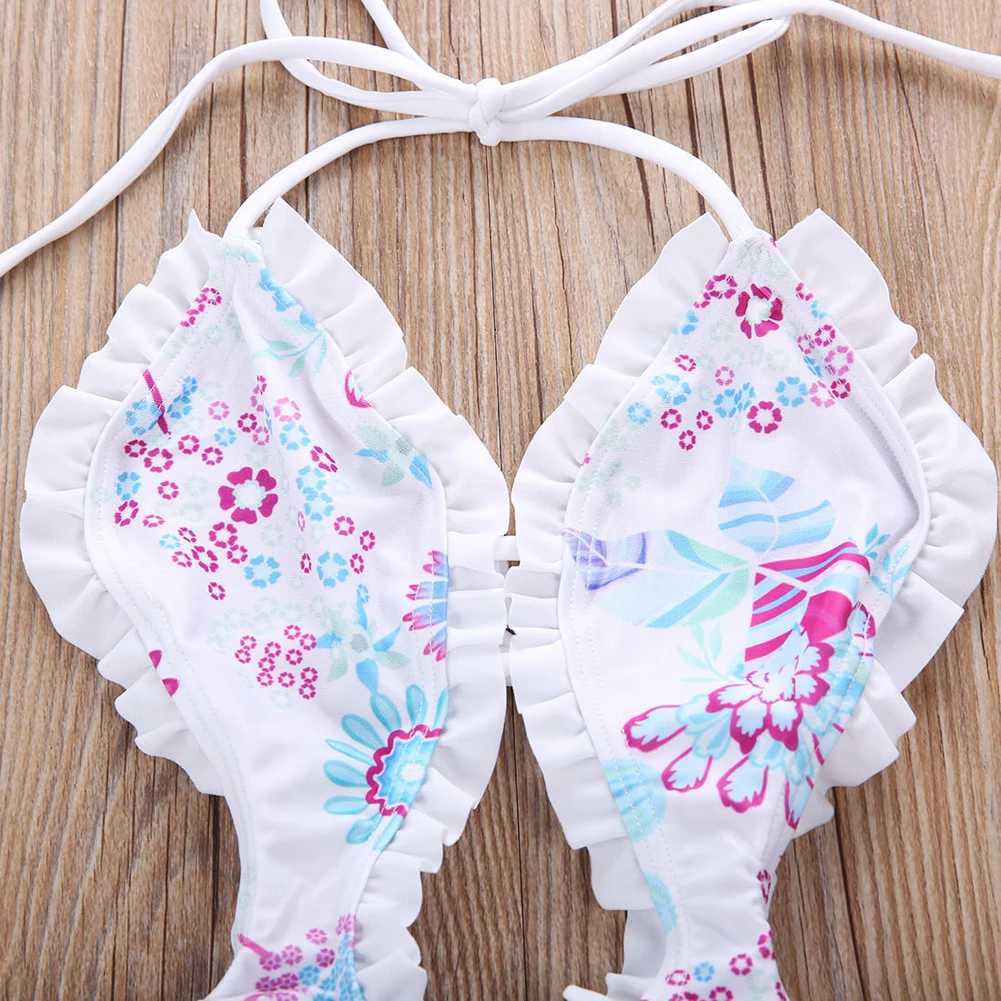 Toddler Kids Girl Floral Split Summer Bikini Swimwear Swimsuit One-piece Costume Bathing Suit Beachwear 1-6Yrs X250224