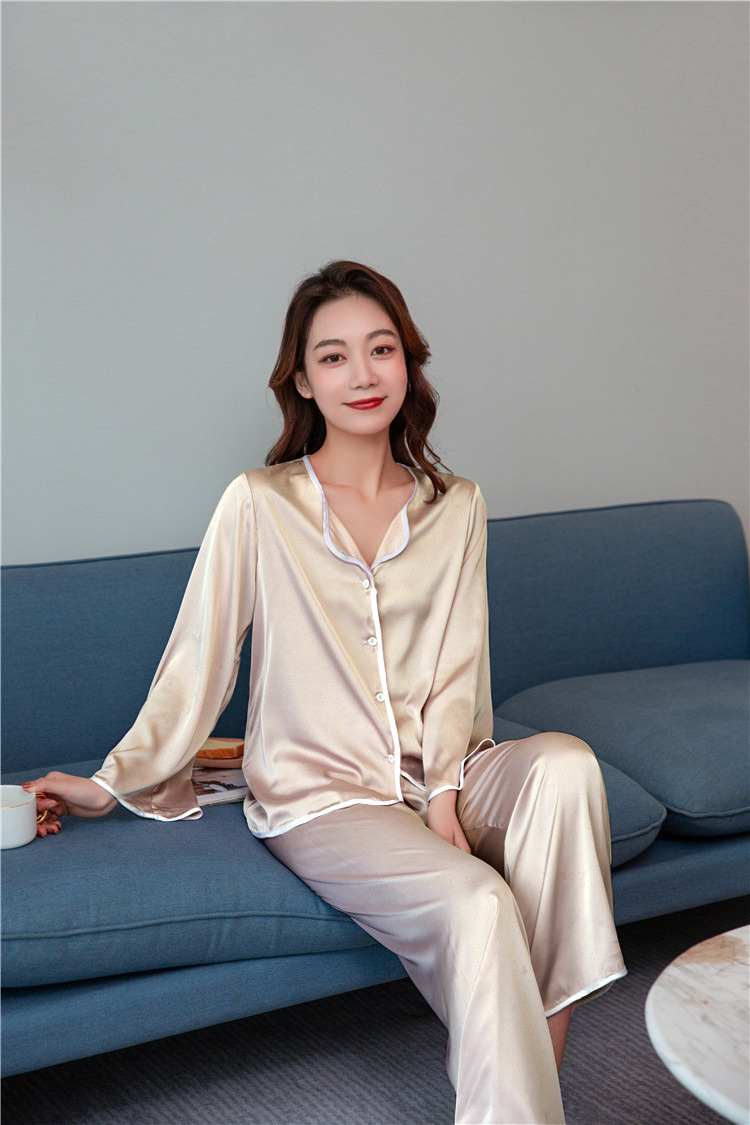 B725-Pajamas women winter plus velvet thick coral fleece warm flannel suit home clothes ladies