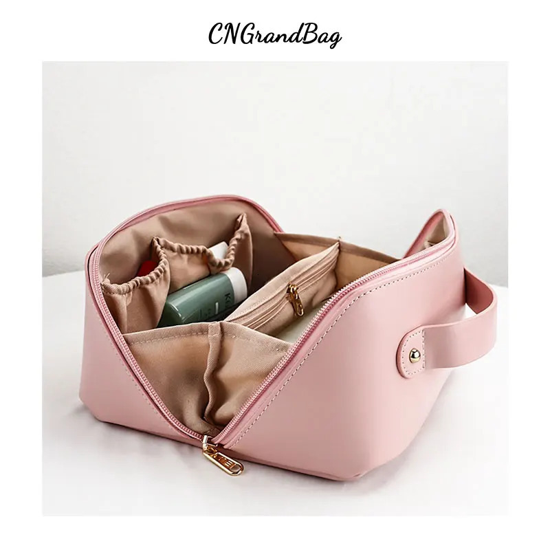 Custom Letters Large Capacity Portable Pillow shaped Makeup Bag Womens Portable Waterproof Wash Storage Bag Travel Cosmetic Bag 250224