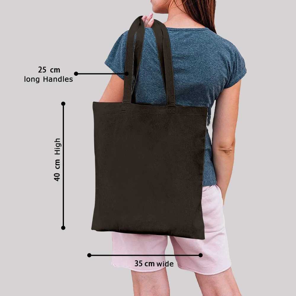 Shopping Bag Women Handbag Shoulder Bag Ladies Shopper Canvas Bag Commute Large Capacity School Tote Bag White Picture Print Z250224