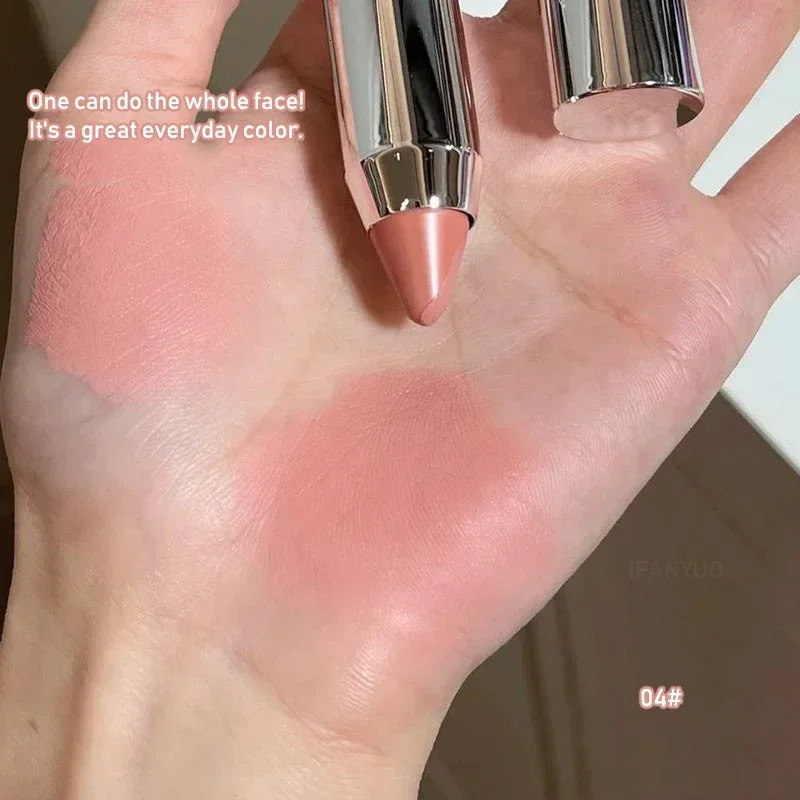 Blush Eyeshadow Pencil Cheek Eyes Base Contour Tint Blush Stick Korea Sweet Face Makeup Pink Peach Rouge Cream Pen Cosmetic 250224