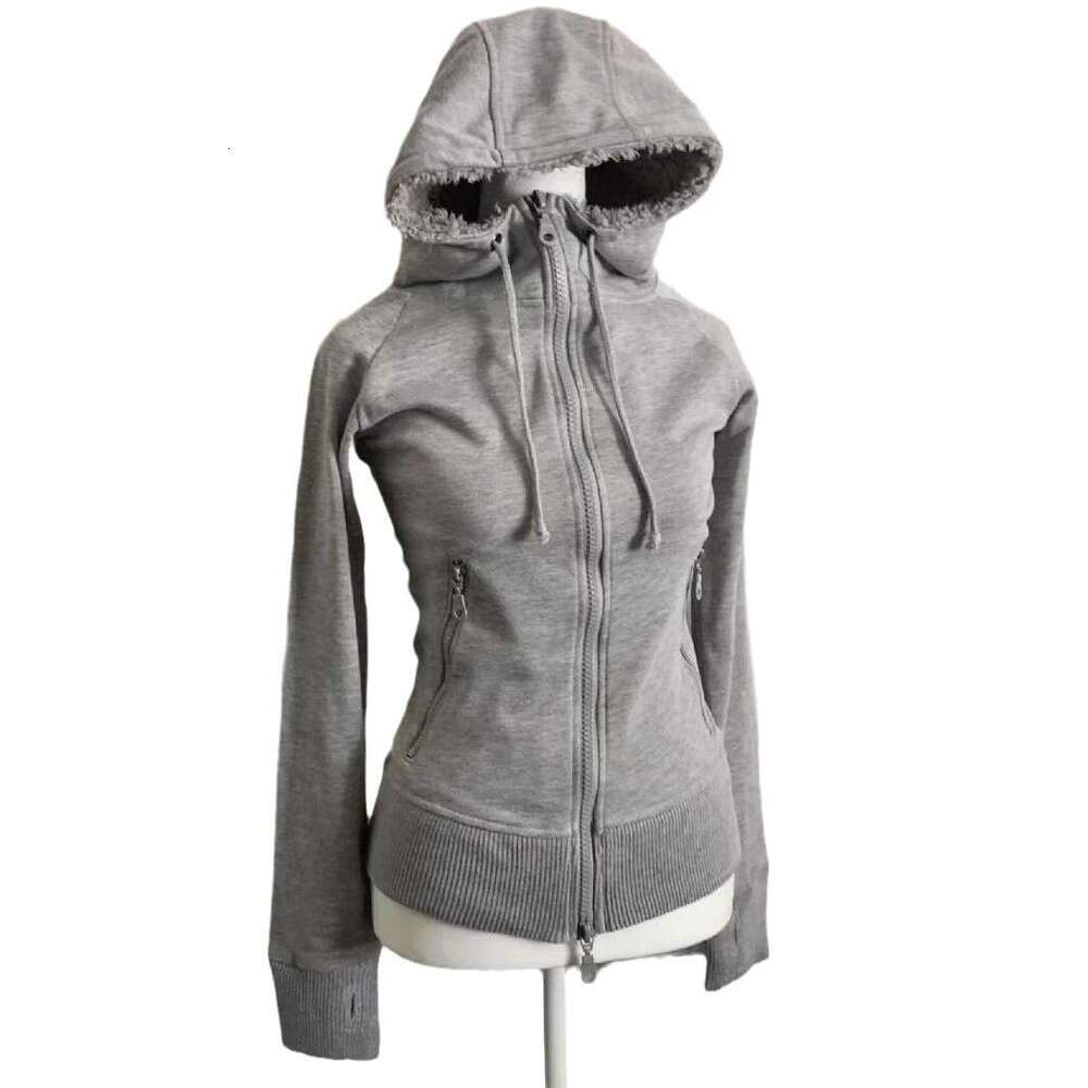 American Vintage Velvet Slimming Zipper for Women Winter Versatile Casual Hoodie