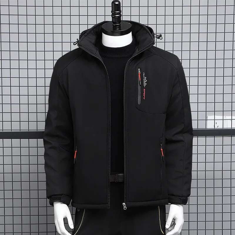 Men's New Fall Winter Fashion Punching Padded And Thickened Cold-Proof Warm Outdoor Cotton Jacket