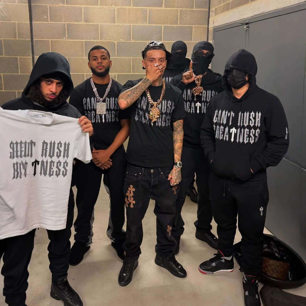 Pattern letters fashionable men's and women's trendy brand t-shirts casual printing