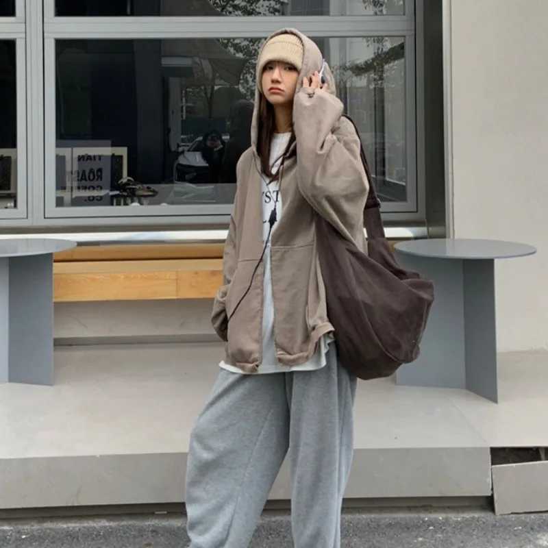 Vintage Womens Bag Large Capacity Shoulder Bag Solid Color Simple Casual Commuter Bag Handbags Z250225