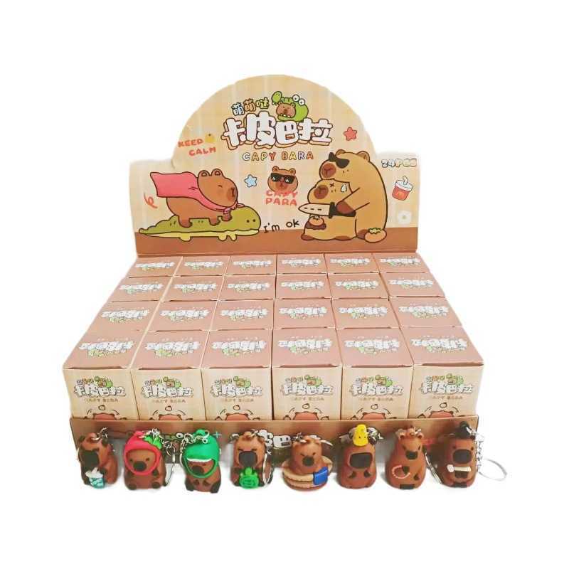 24 in size Capibala blind box game same handmade figurine internet famous keychain childrens and students small gifts Free shipping