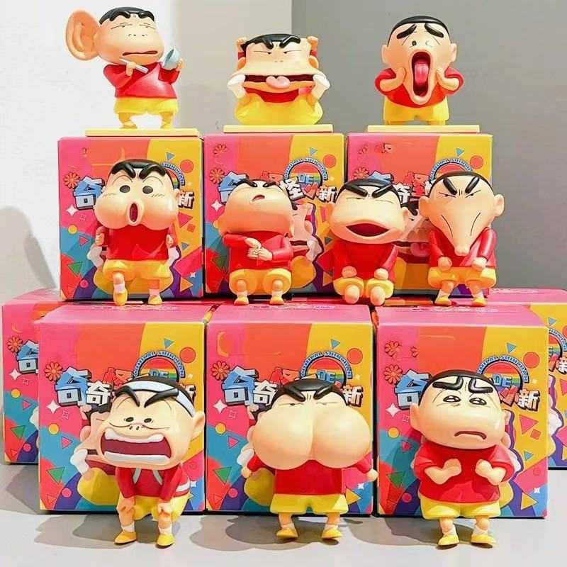 Chinese version of Crayon Shin chan strange and quirky newbies trendy dolls ornaments blind box toys Free shipping