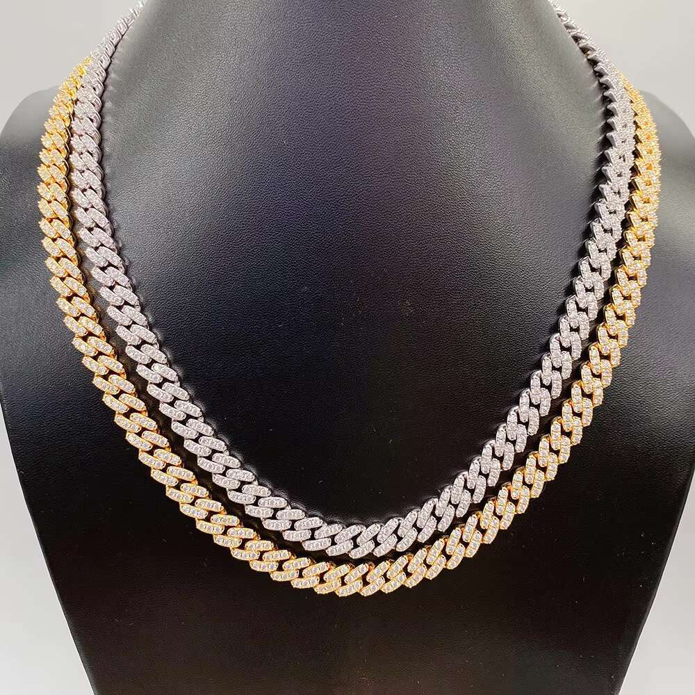 Hip Hop Jewelry 8Mm K Sterg Sier Moissanite Chain Cuban