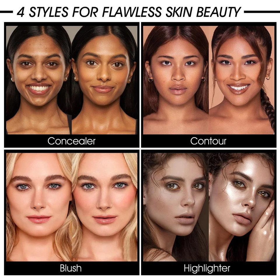 12-Color Iron Box Concealer Blush Palette Matte Highlighter Contour Makeup Palette Creamy All-in-one Palette Face Cosmetics 250222