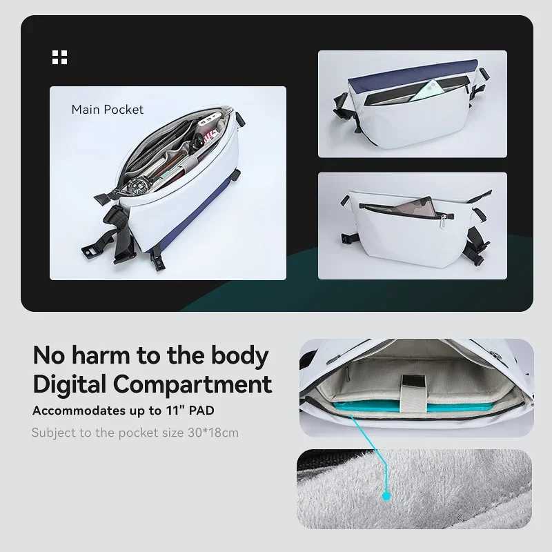 Mark Ryden function crossbody bag male shoulder handheld personality large capacity tide messenger computer bag Z250225