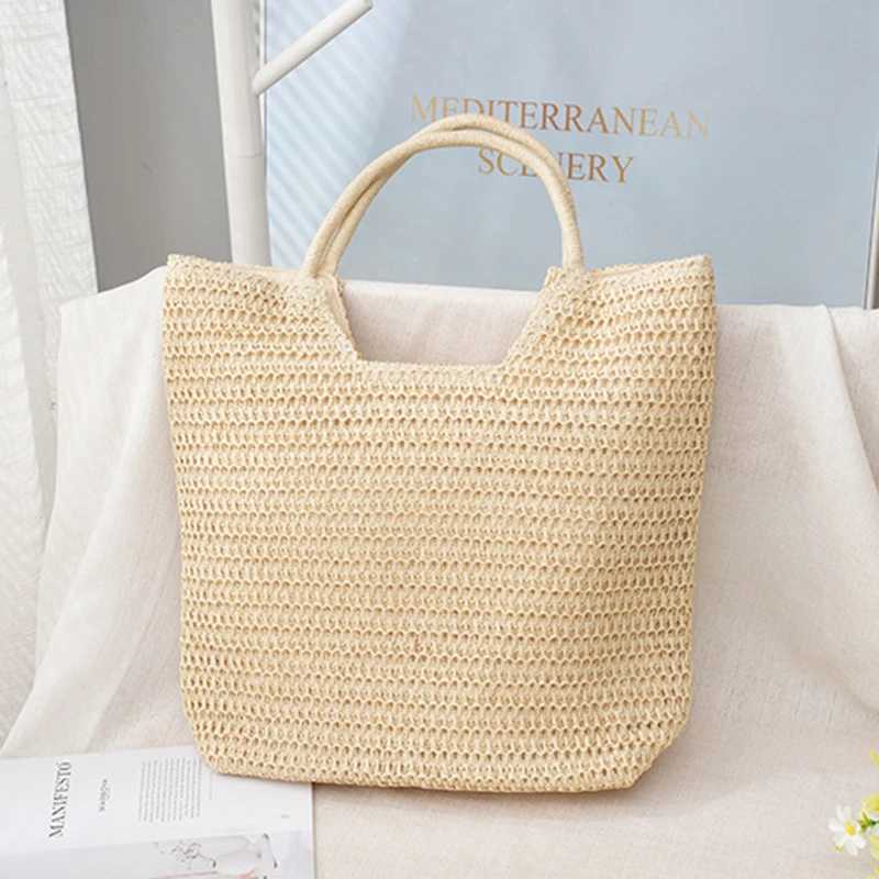 Spring And Summer Popular New Large Capacity Straw Woven Bag Holiday Beach Bag Women Versatile INS Handmade Shoulder Bag Tote Ba