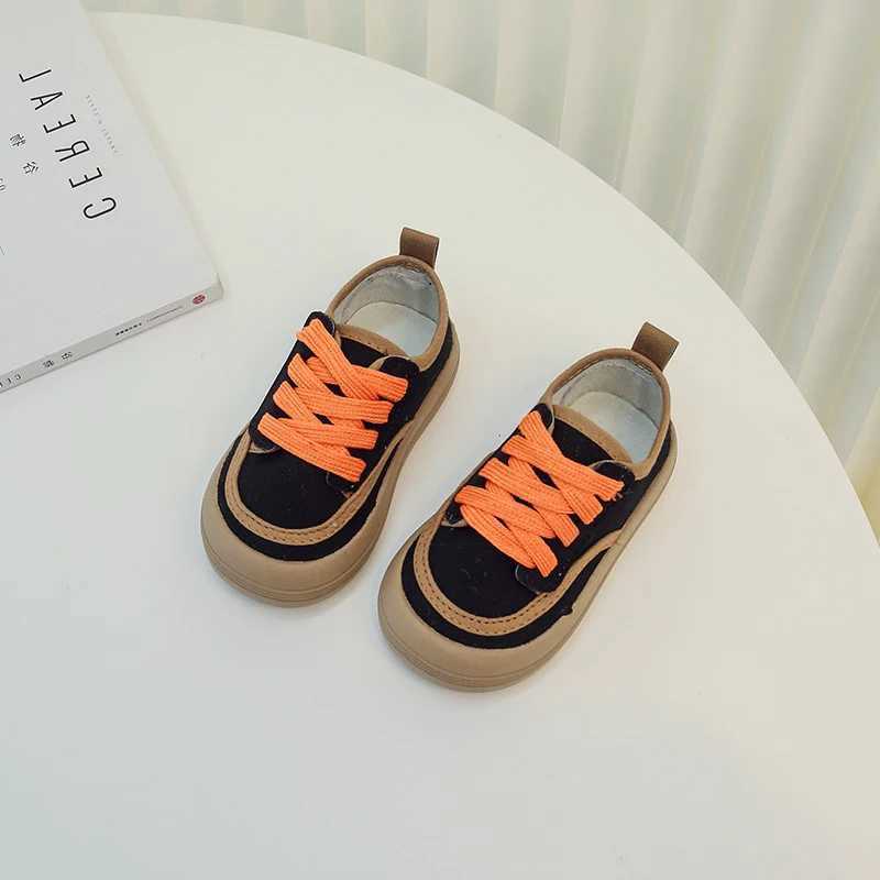 Korean Style Childrens Canvas Shoes Toddler Girls Boys White Denim Shoes Sneakers Soft Sole Running Shoes 3-6Y Spring Autumn X250224