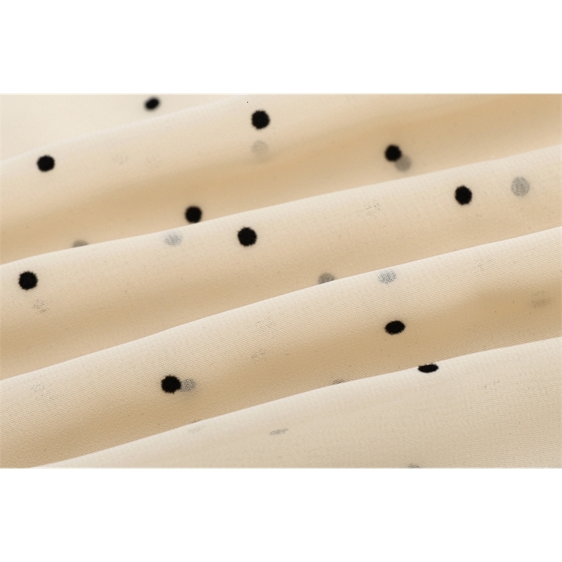 TRAFZA Women Elegant Bow Shirts Lapel Buttons Polka Dot Shirt Fashion Spring Summer Simple Casual 250222