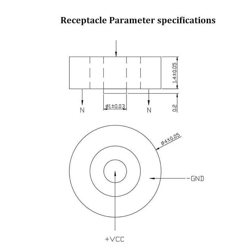 High quality 30cm Length Charging Cable USB Charging Cord for Smart Ring 4mm Distance Wear Resistant Travel Charging Wire W250225