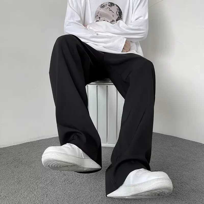 Slim fit thin casual pants for men straight leg business spring versatile mens long pants trendy pants summer new styles i W250225