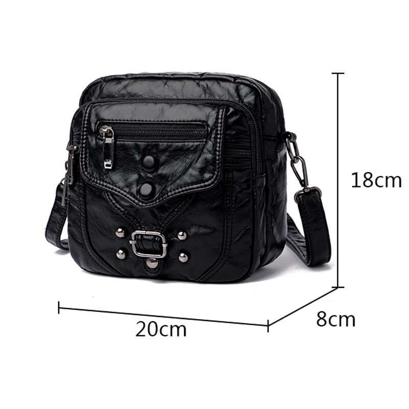 Many Pockets Shoulder Crossbody For Women New Style2 Brand Designr Soft Leather Handbags Leisure Style Ladies Messenger Bags Sac