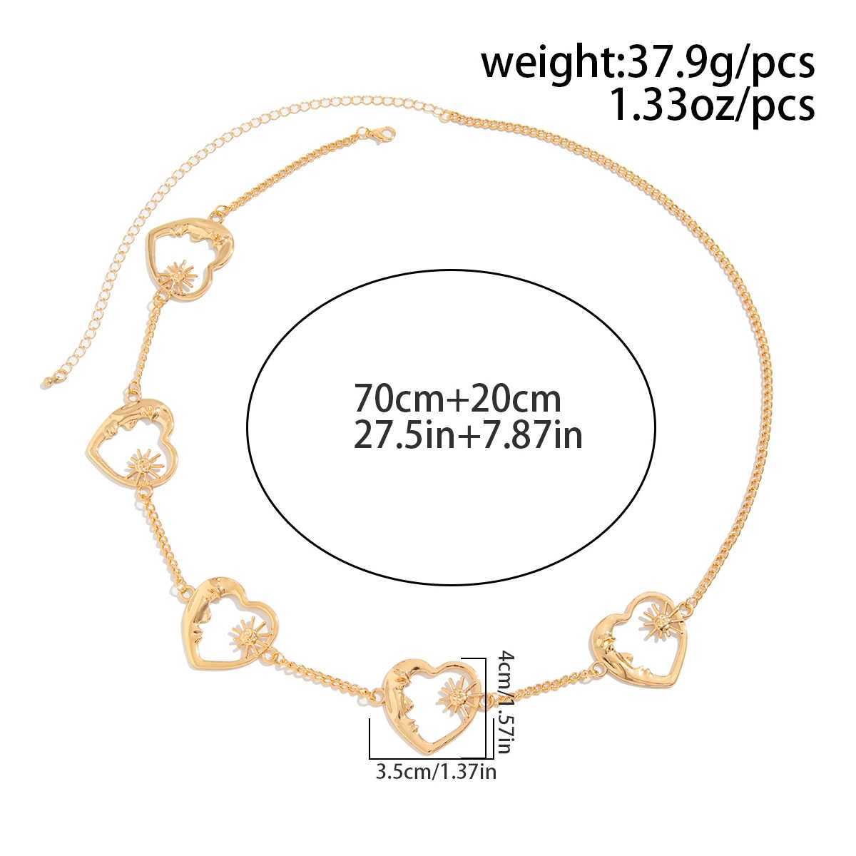Shixin Exquisite Sun Moon Love Heart Belly Waist Chain for Women Sexy Gold Belt Body Chain Bikini Festival AccompaniesXJ250224