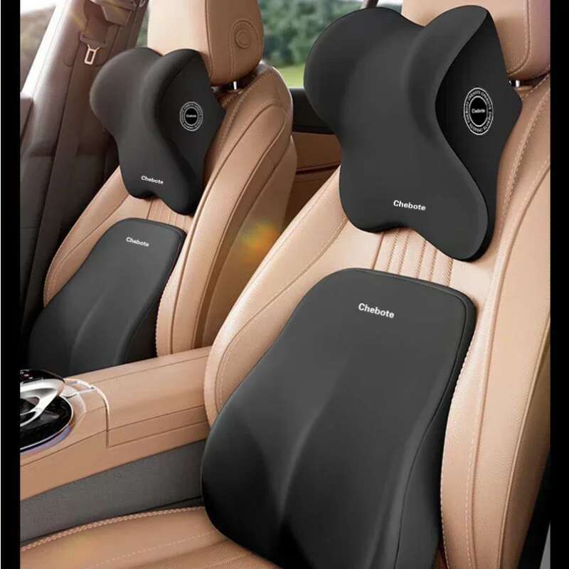Update High Quality Memory Cotton Neck Support Pad Headrest Waist Pillow Car Seat Back Driver Lumbar Cushion