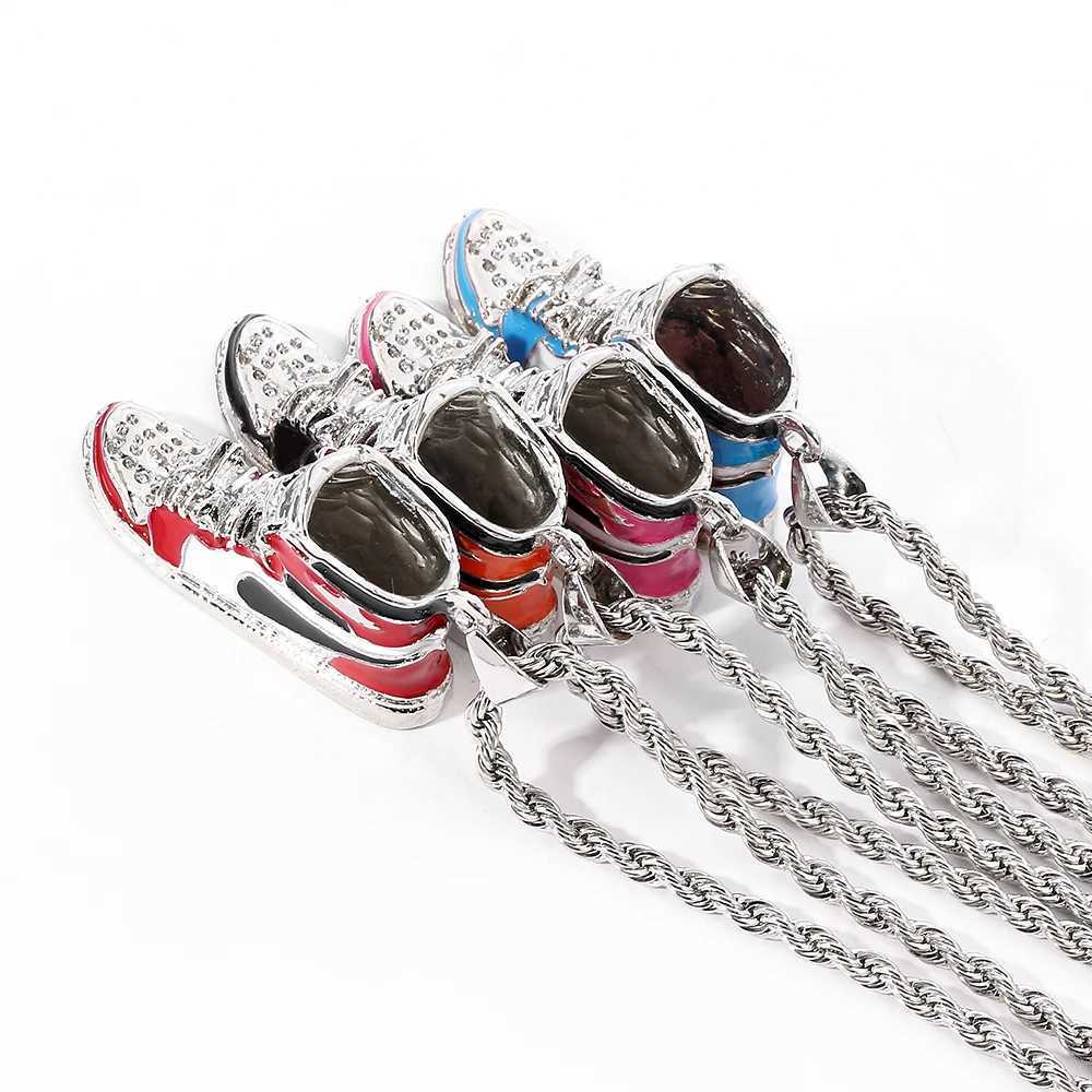 Mini Hip-hop Sneaker Cute Pendant Necklace Cool Collar Fashion M Street Style Rapper Gift For Friend X250224