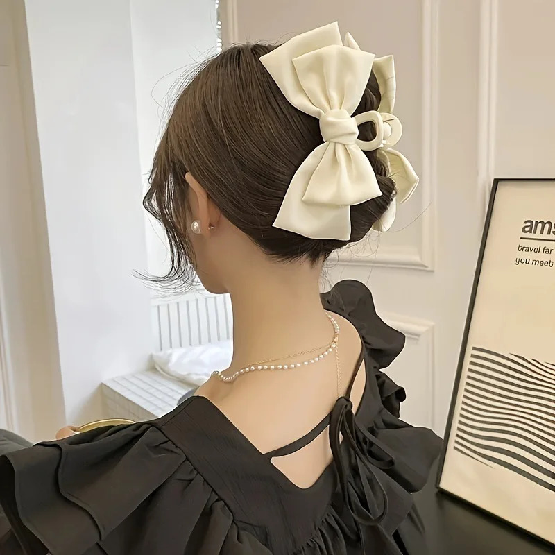 Super large bow clip cute hair highend female headband accessories 250218