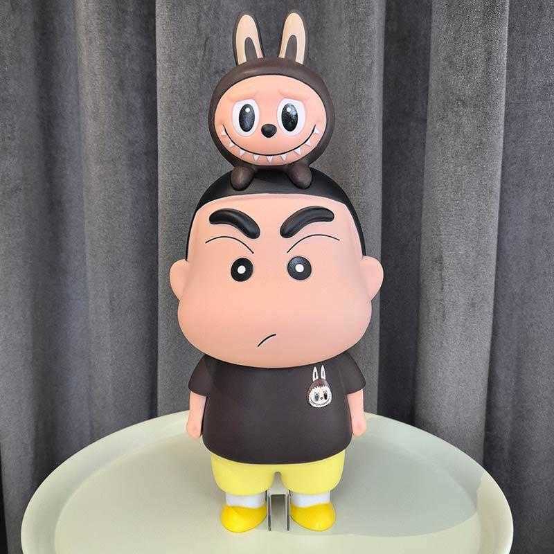 Labubu Crayon Shin chan Handmade Labubu Ornament Large Doll Surrounding Blind Box Boyfriend Gift Z250225